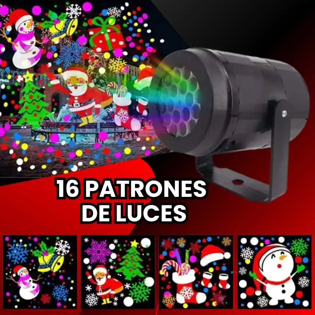 PROYECTOR LED DE FIGURAS NAVIDEÑAS🎄