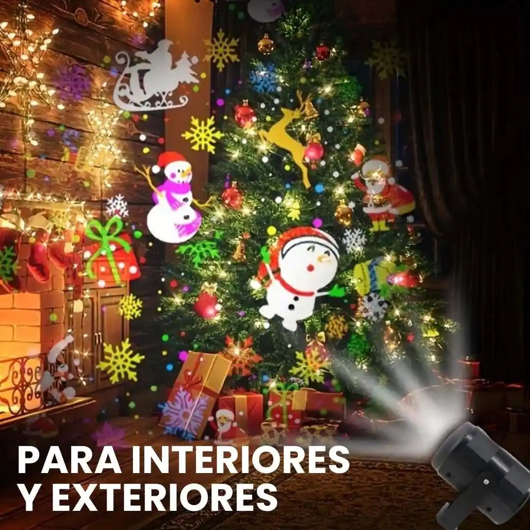 PROYECTOR LED DE FIGURAS NAVIDEÑAS🎄