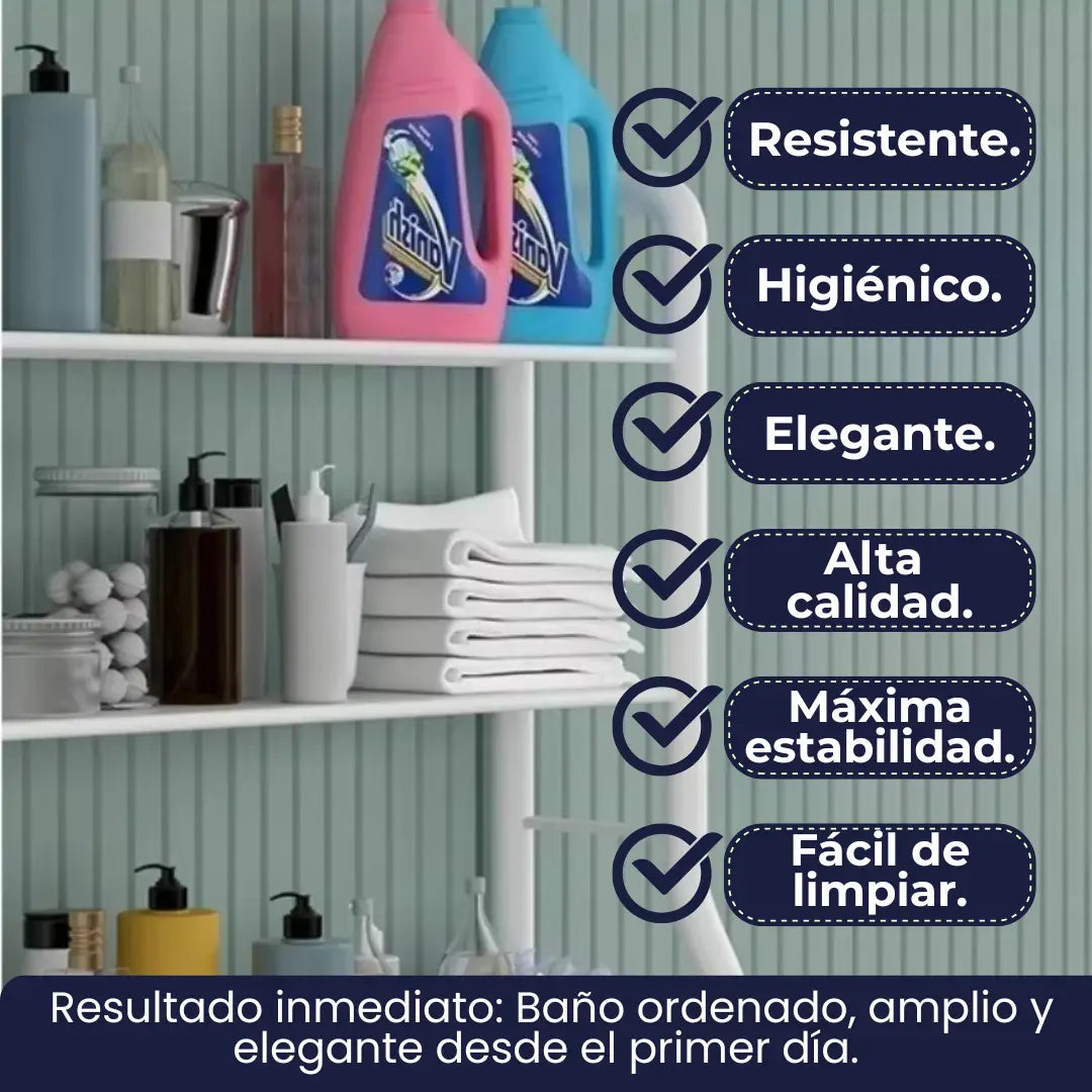 ESTANTE ORGANIZADOR DE BAÑO DE 3 NIVELES