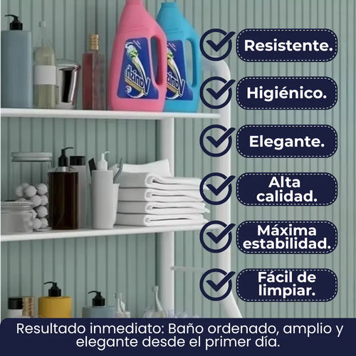 ESTANTE ORGANIZADOR DE BAÑO DE 3 NIVELES