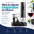 Sacacorchos Eléctrico para Vino 4 en 1 | Abre Botellas en Segundos