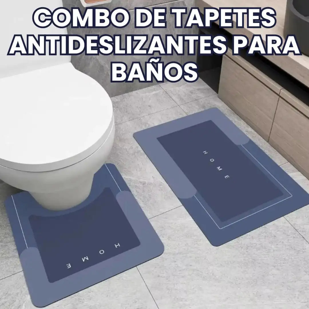 COMBO TAPETES PARA BAÑO ANTIDESLIZANTES